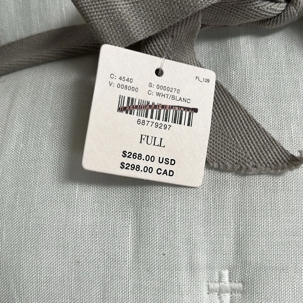 Anthropologie Relaxed Linen-Cotton Quilt Size Full NWT